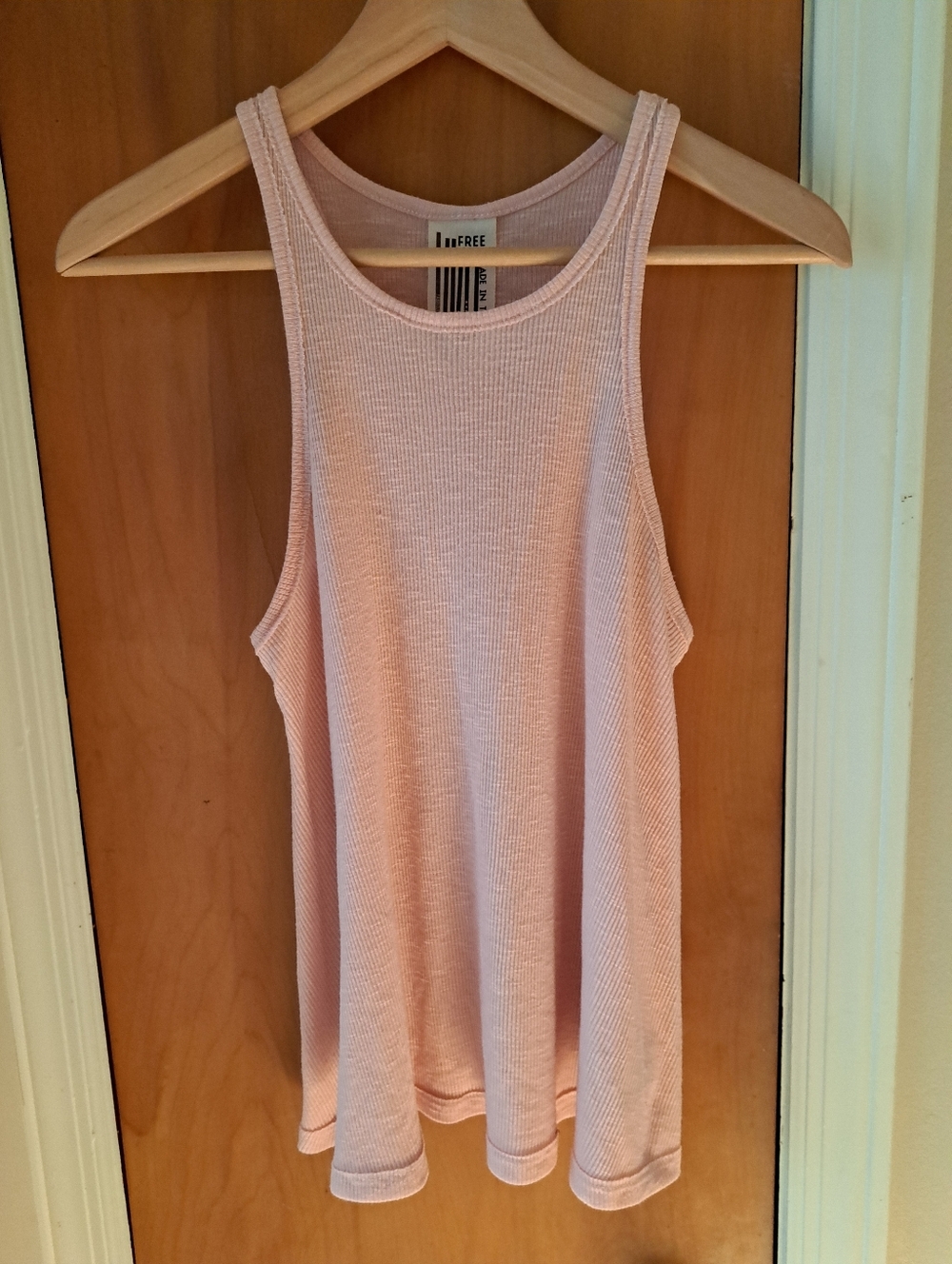 Free People Blush Ribbed Tank